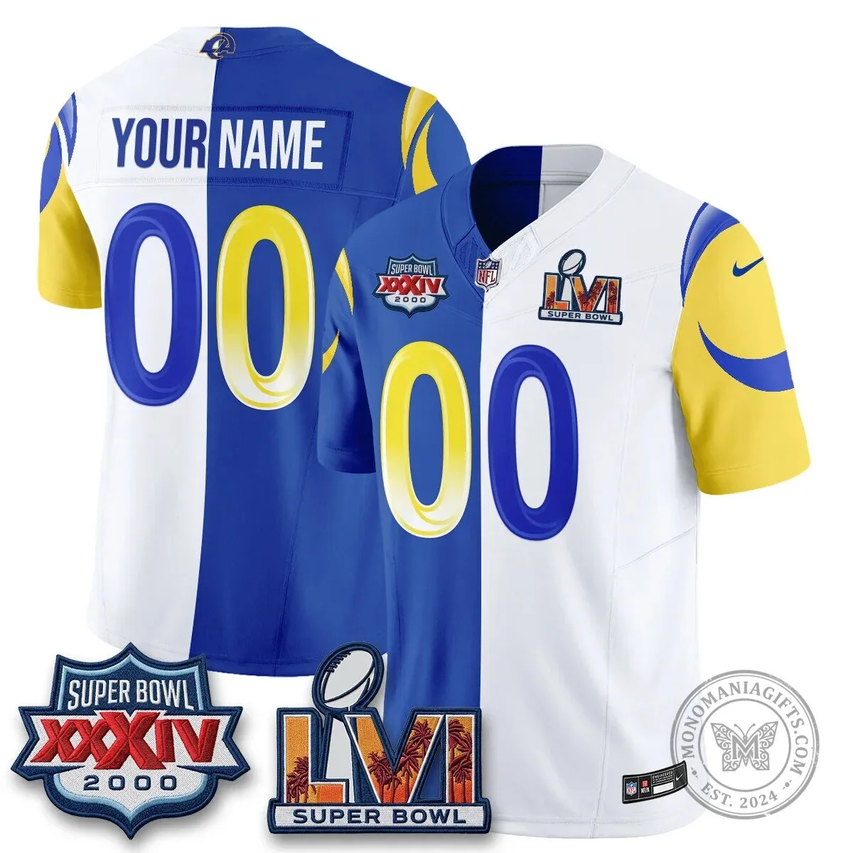 Los Angeles Rams Super Bowl LVI Split Vapor Football Jersey