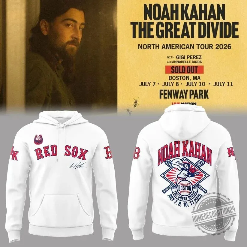 Noah Kahan The Great Divide Tour Boston Red Sox Hoodie
