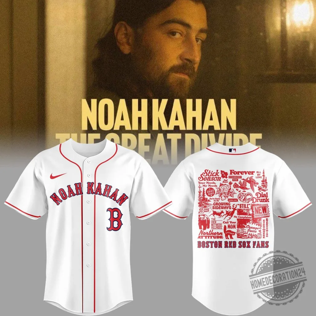 Noah Kahan Stick Season Tour Boston Red Sox Baseball Jersey 19 Noah Kahan Stick Season Tour Boston Red Sox Baseball Jersey