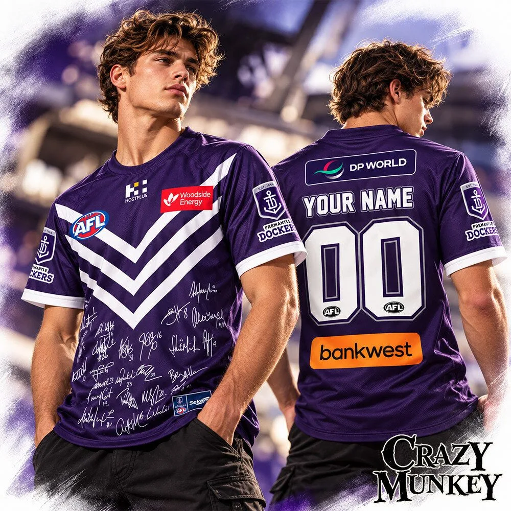 Fremantle Dockers 2026 Premiers Custom Concept Fan T-Shirt | Apparel