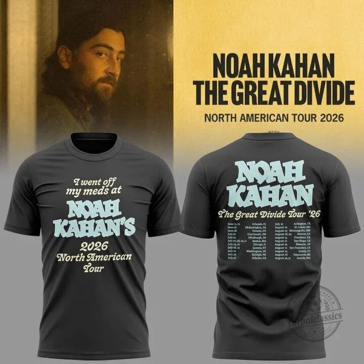 The Great Divide Tour 2026 North American T-Shirt for Noah Kahan Concert Fans