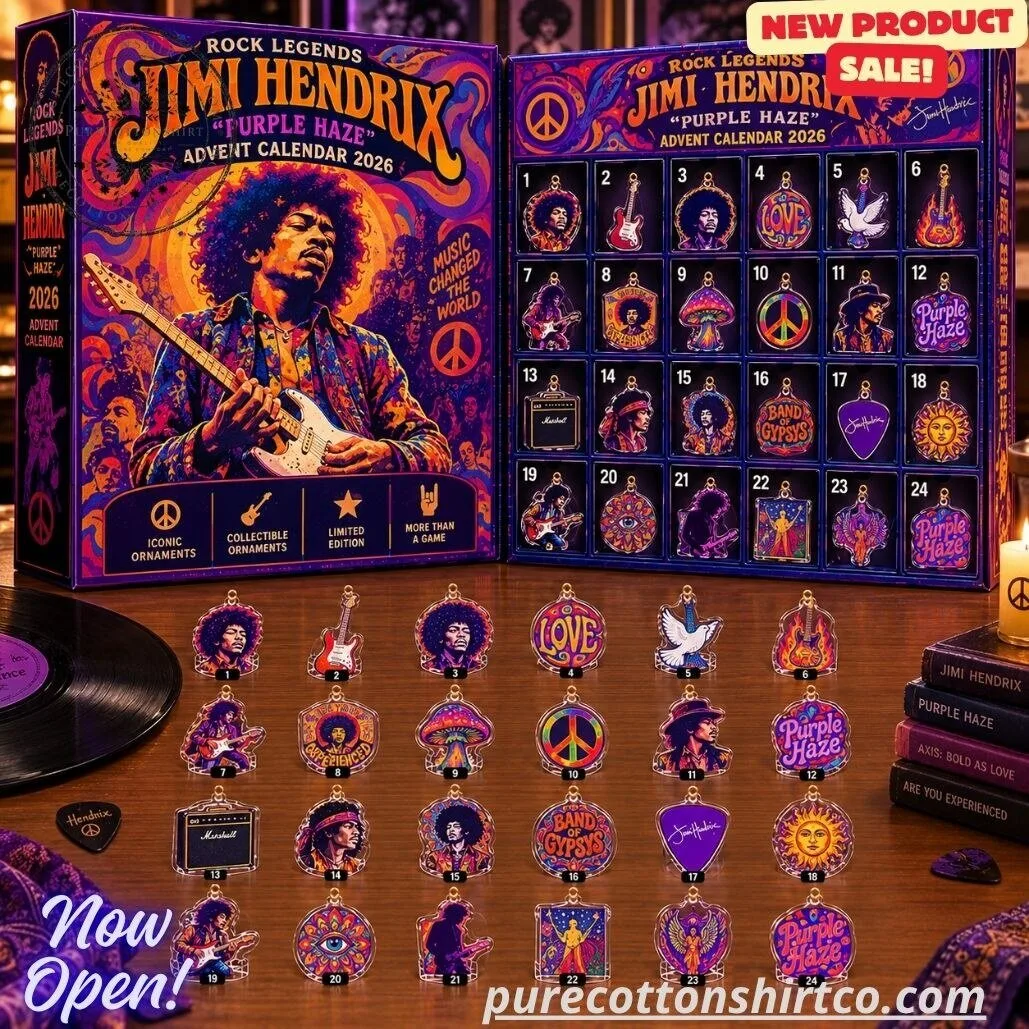 Jimi Hendrix Purple Haze Advent Calendar 2026 – Rock Legends Christmas Countdown Box