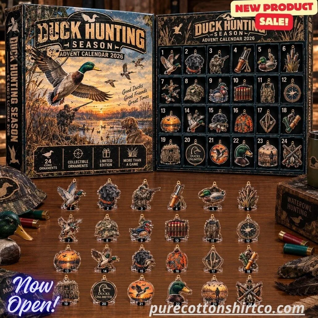 Duck Hunting Season Advent Calendar 2026 – Waterfowl Hunter Christmas Countdown Box