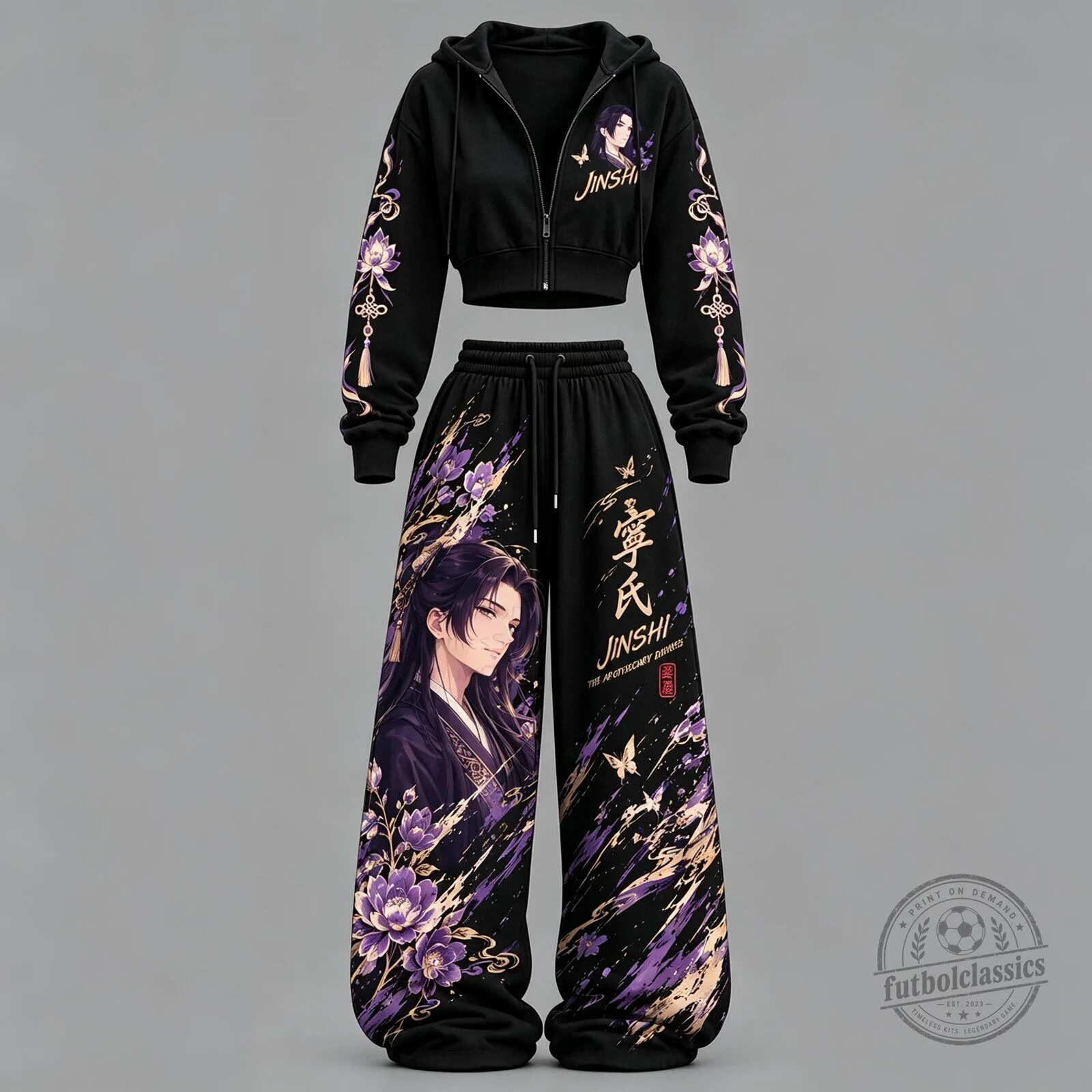 The Apothecary Diaries Jinshi Anime Character Cropped Hoodie and Pants Set