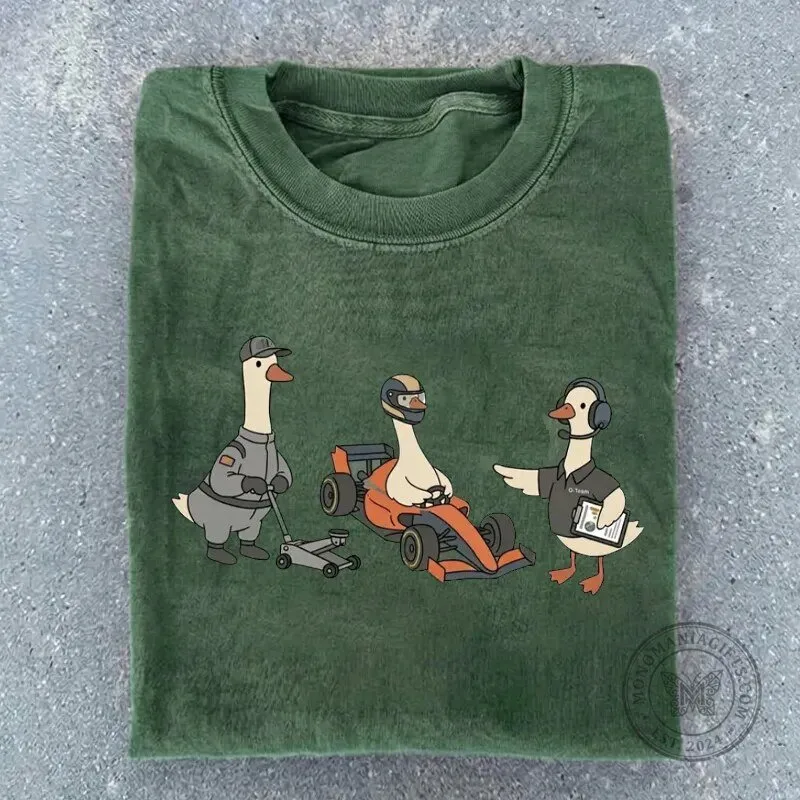 Funny Goose Formula One Racing Team Pit Crew Motorsport Fan T-Shirt