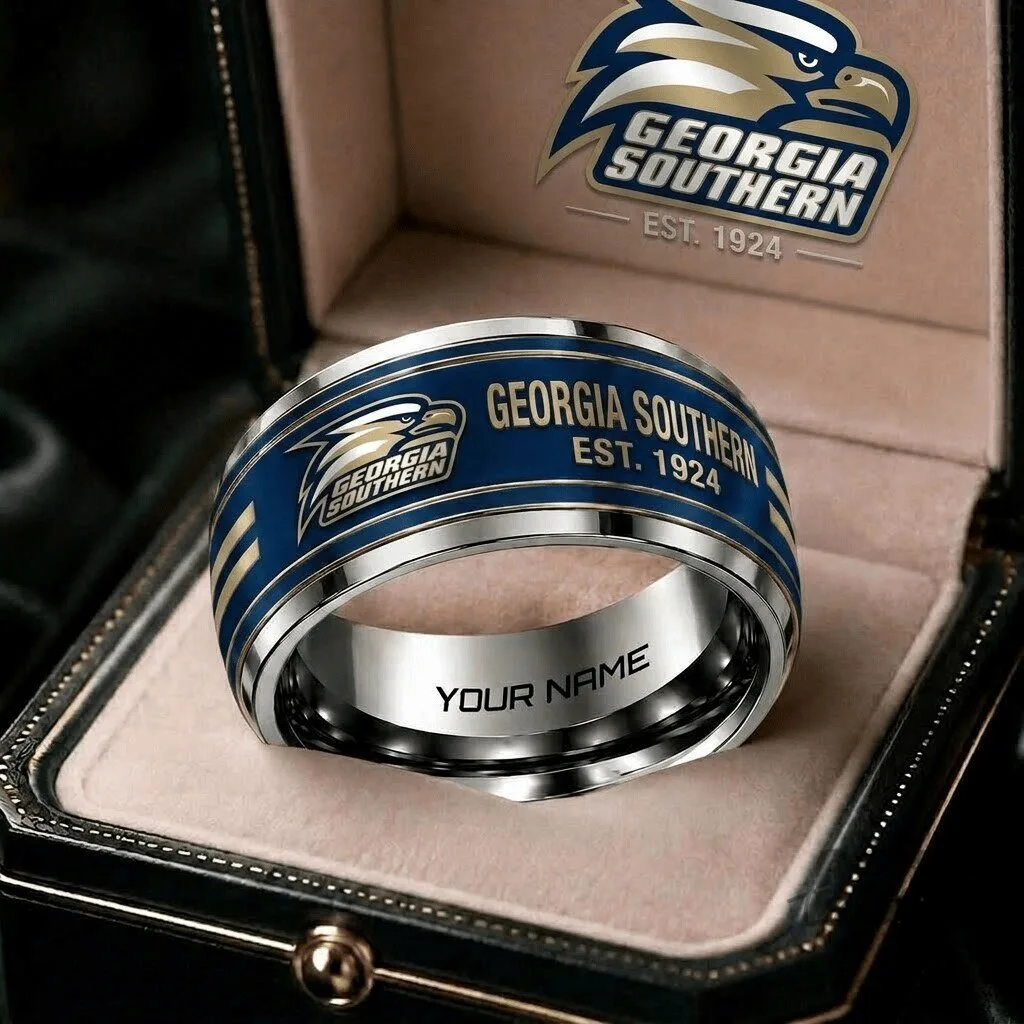 Georgia Southern Eagles NCAA Personalized Stainless Steel Ring