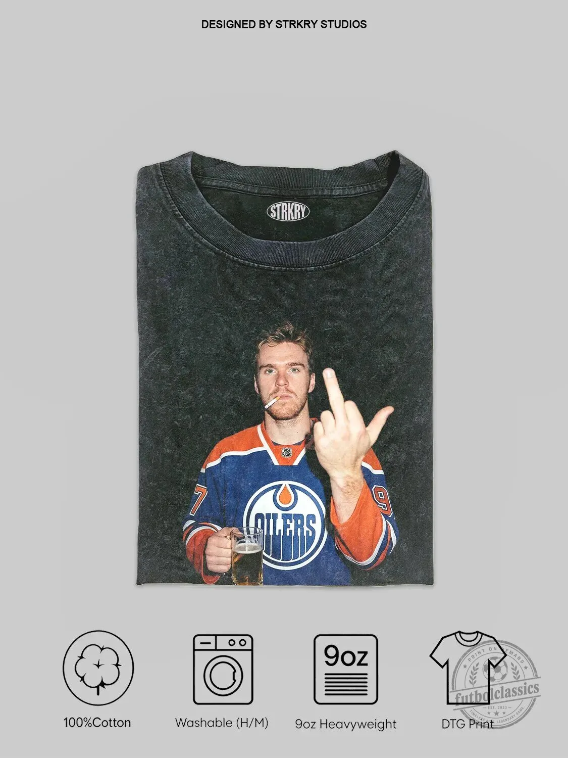 Connor McDavid Flipping The Bird Edmonton Oilers Hockey Fan T-Shirt
