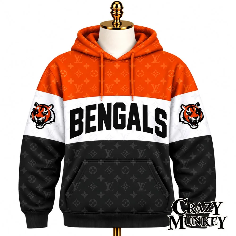 Cincinnati Bengals LV Luxury Monogram Concept Fan Hoodie | Apparel 3 Cincinnati Bengals LV Luxury Monogram Concept Fan Hoodie | Apparel