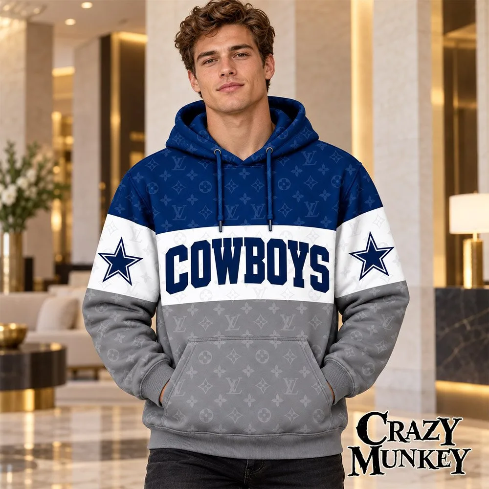 Dallas Cowboys LV Luxury Monogram Concept Fan Hoodie | Apparel