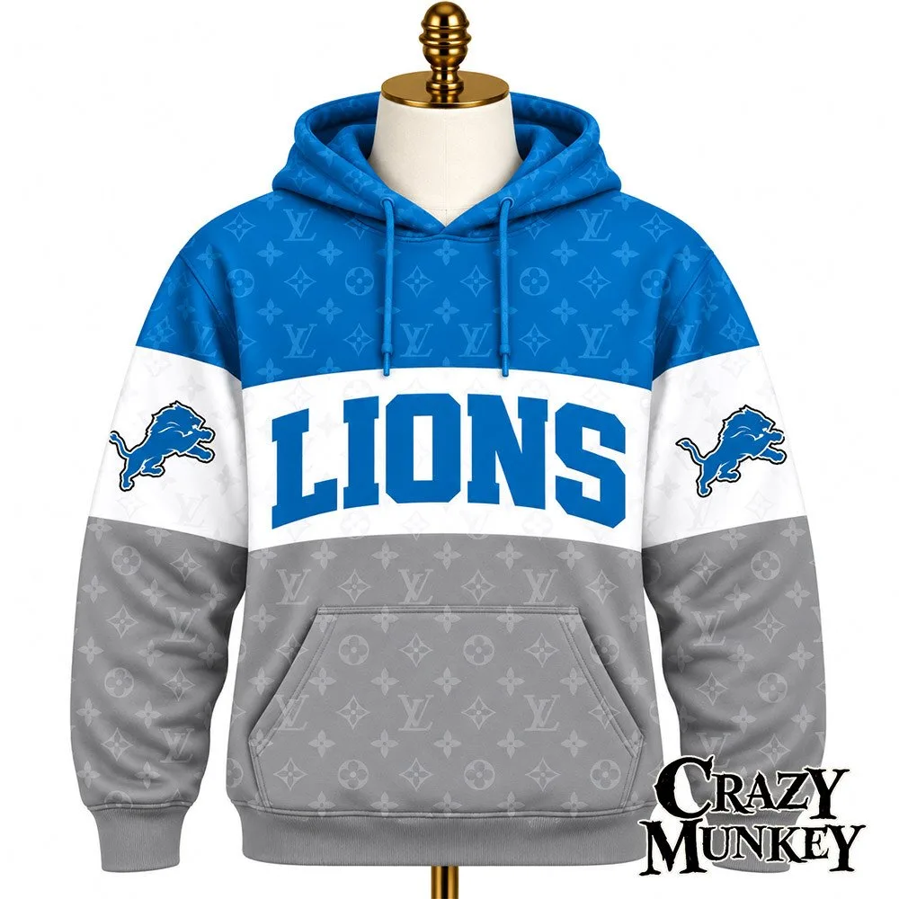 Detroit Lions LV Luxury Monogram Concept Fan Hoodie | Apparel 3 Detroit Lions LV Luxury Monogram Concept Fan Hoodie | Apparel