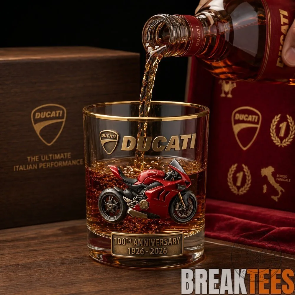 Ducati 100th Anniversary Motorcycle Whiskey Glass 5 Ducati 100th Anniversary Motorcycle Whiskey Glass