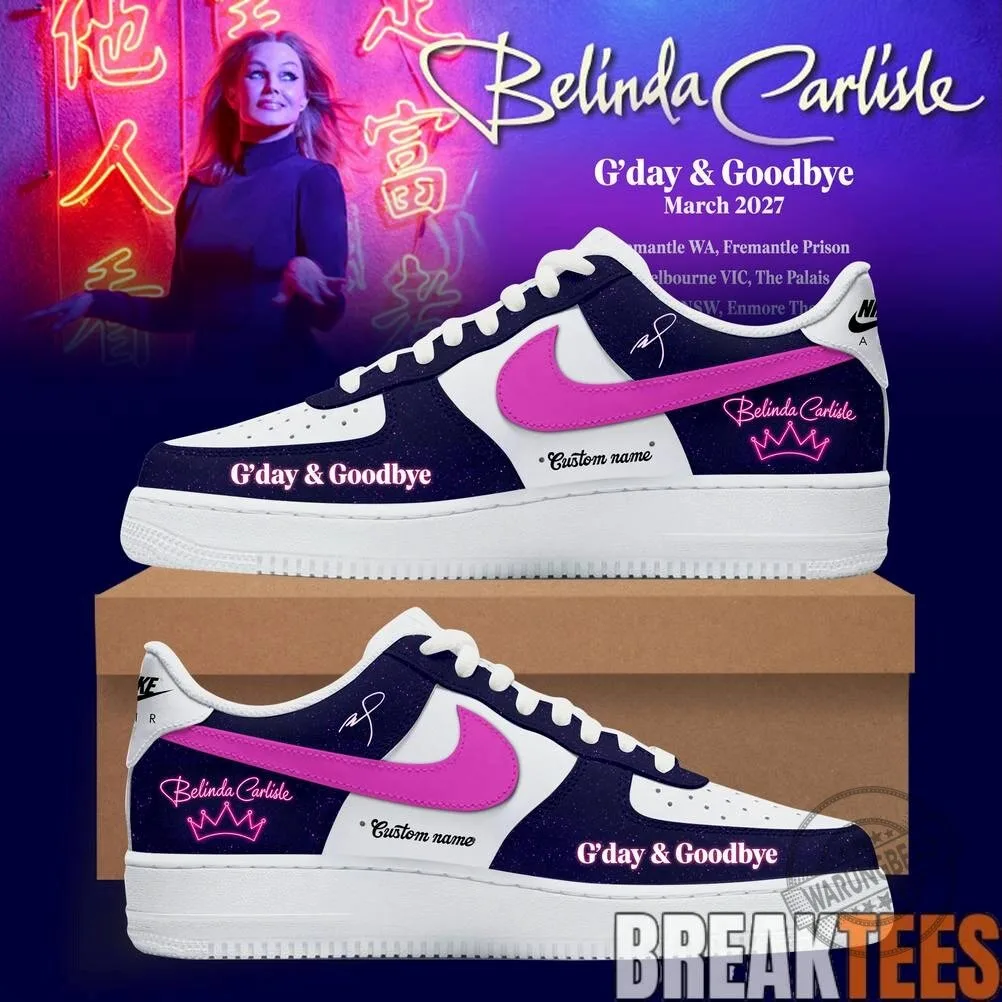 Belinda Carlisle G'day and Goodbye Tour Custom Shoes 3 Belinda Carlisle G