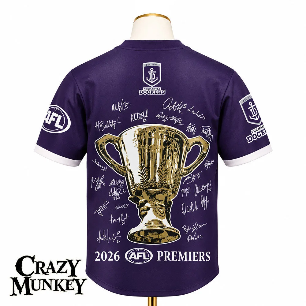 Fremantle Dockers 2026 Premiers Concept Fan Baseball Jersey | Apparel 5 Fremantle Dockers 2026 Premiers Concept Fan Baseball Jersey | Apparel