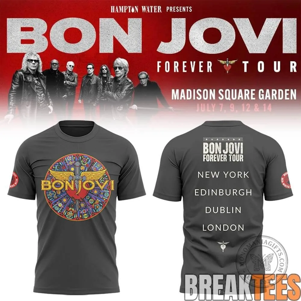 Bon Jovi Forever Tour 2026 Concert Dates Graphic T-Shirt