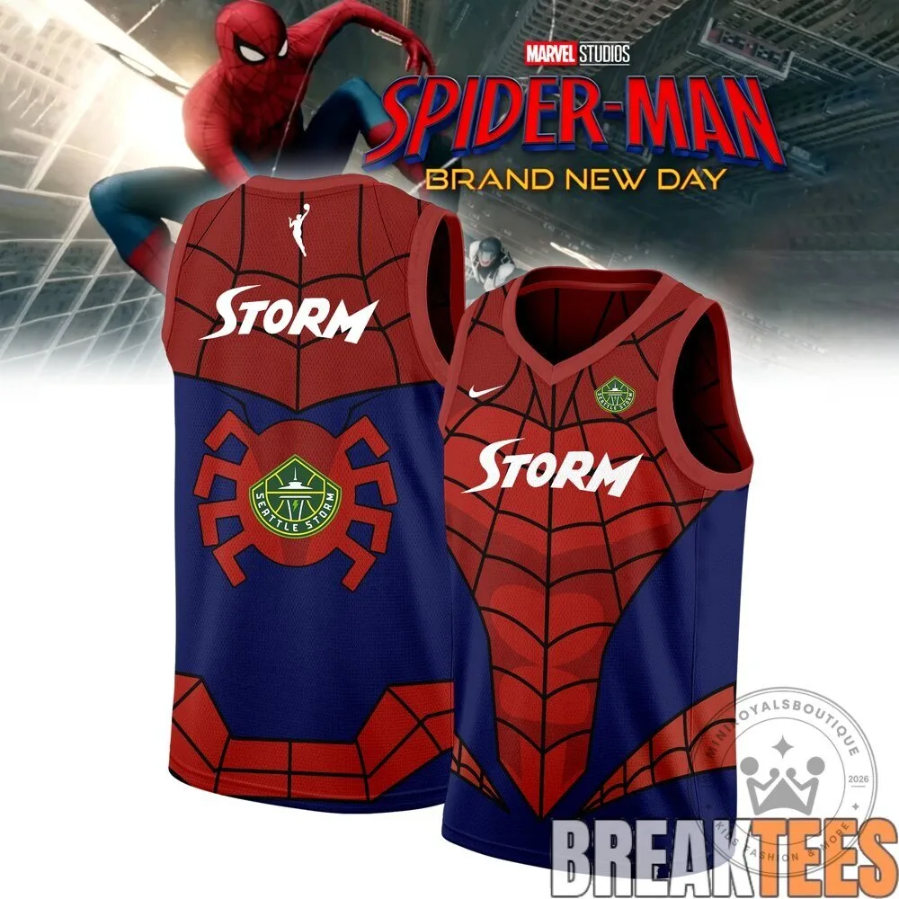 Seattle Storm Spider-Man Special Edition Basketball Jersey 7 Seattle Storm Spider-Man Special Edition Basketball Jersey