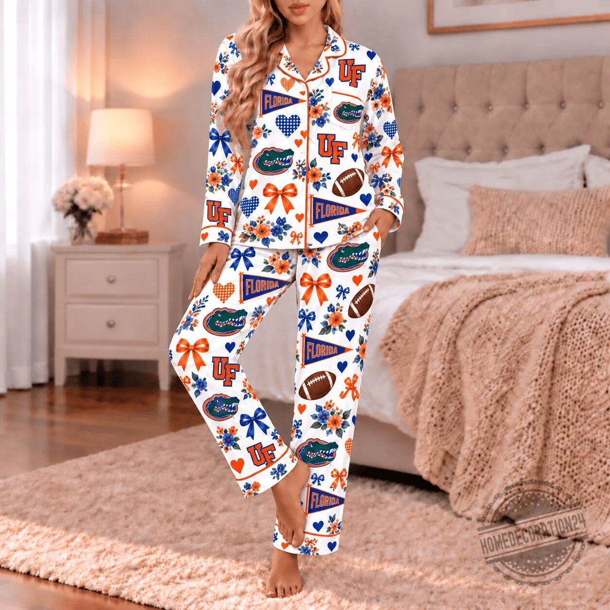 Florida Gators University of Florida Football Team Pajamas Set
