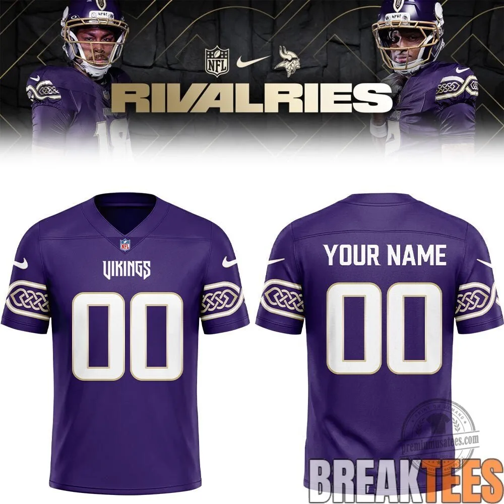 Minnesota Vikings Personalized Purple Football Jersey