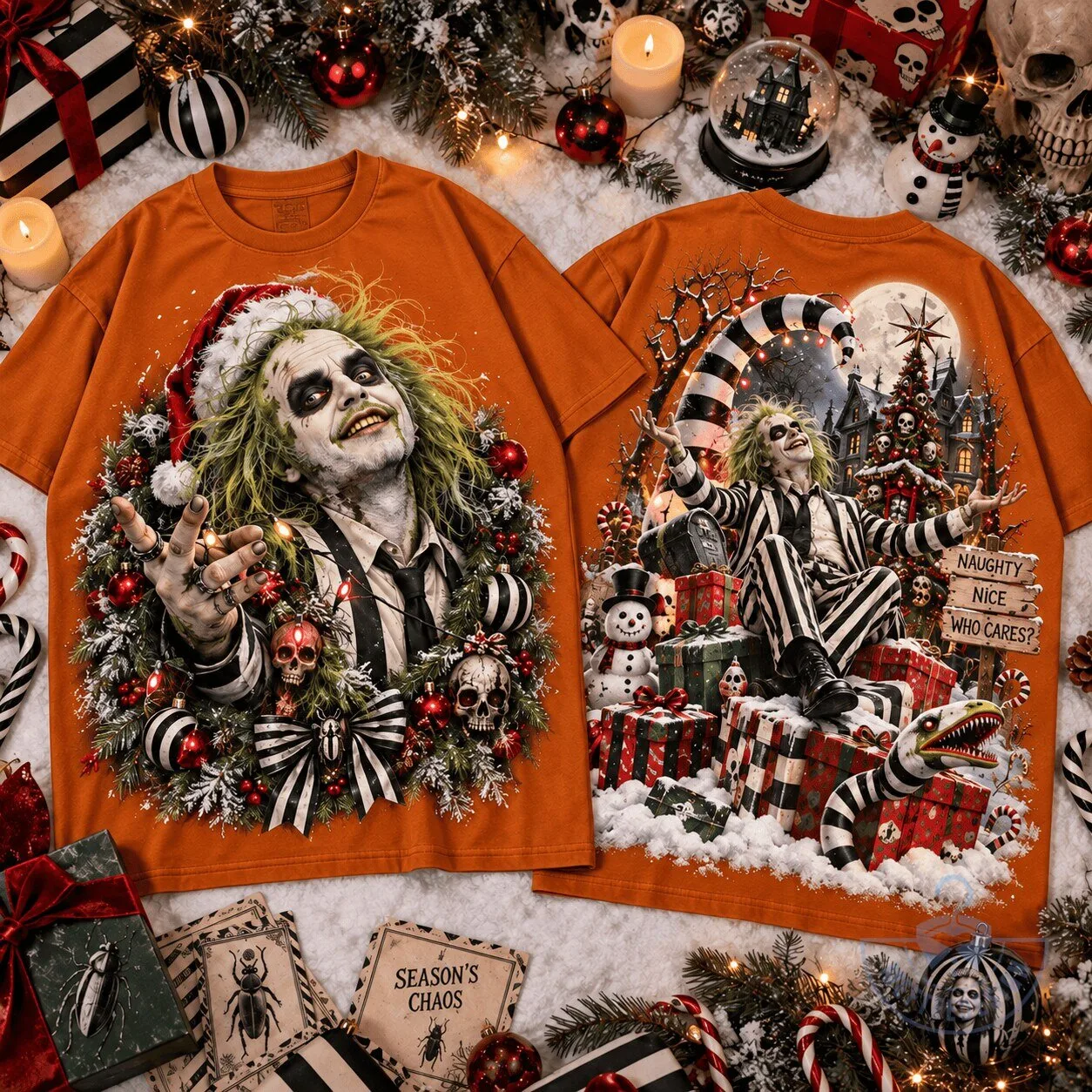 Beetlejuice Christmas Showtime Horror Movie Fan T-Shirt