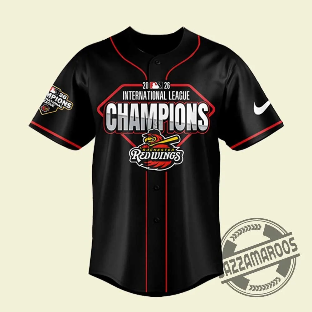 Rochester Red Wings 2026 International League Champions Baseball Jersey 4 Rochester Red Wings 2026 International League Champions Baseball Jersey