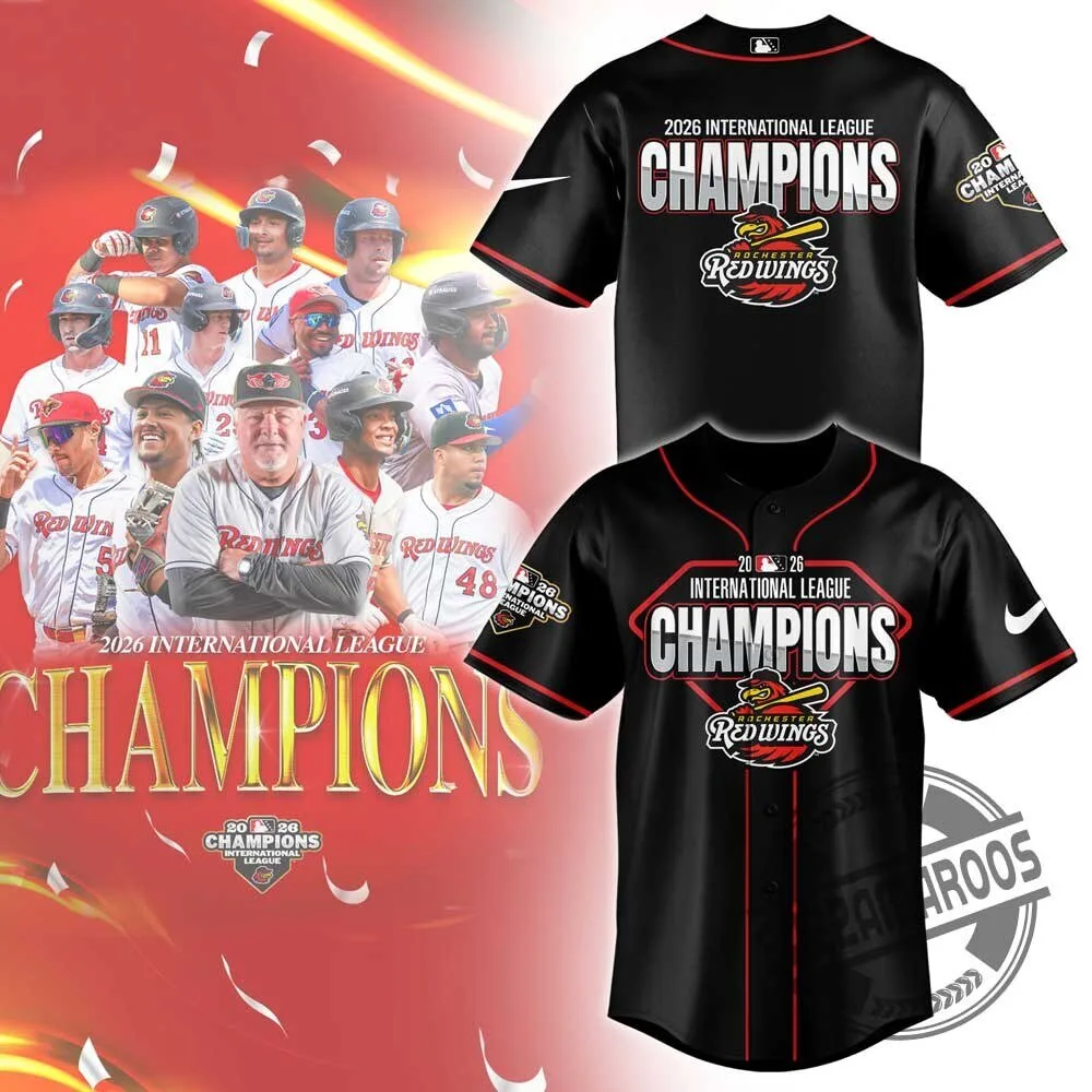 Rochester Red Wings 2026 International League Champions Baseball Jersey 5 Rochester Red Wings 2026 International League Champions Baseball Jersey