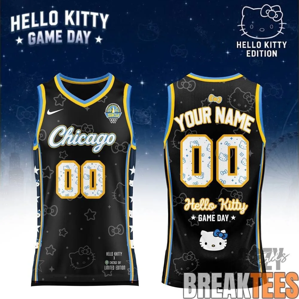 Hello Kitty Chicago Sky Game Day Basketball Jersey Custom