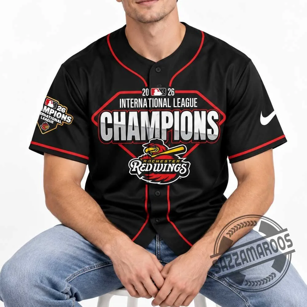 Rochester Red Wings 2026 International League Champions Baseball Jersey 6 Rochester Red Wings 2026 International League Champions Baseball Jersey