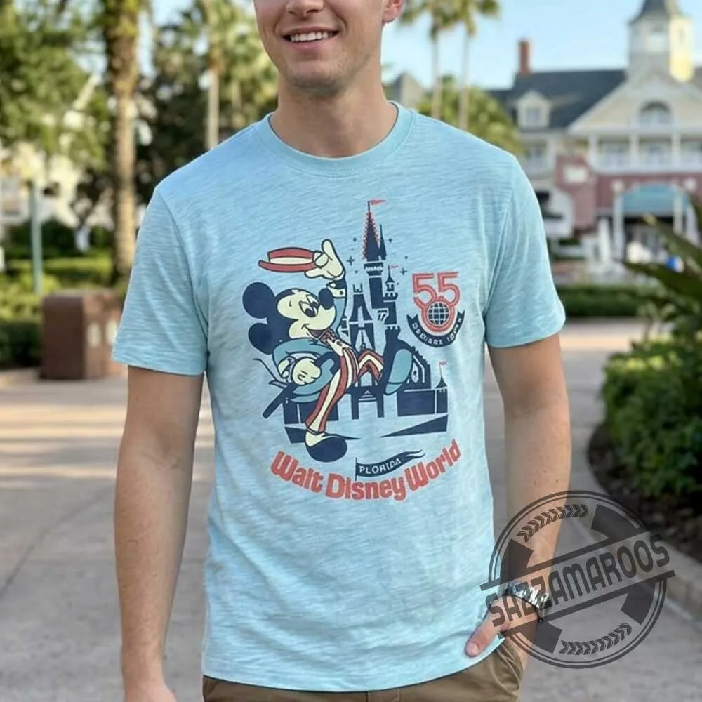 Walt Disney World 55th Anniversary Mickey Mouse Magic Kingdom Opening Day Attractions Checklist T-Shirt 5 Walt Disney World 55th Anniversary Mickey Mouse Magic Kingdom Opening Day Attractions Checklist T-Shirt
