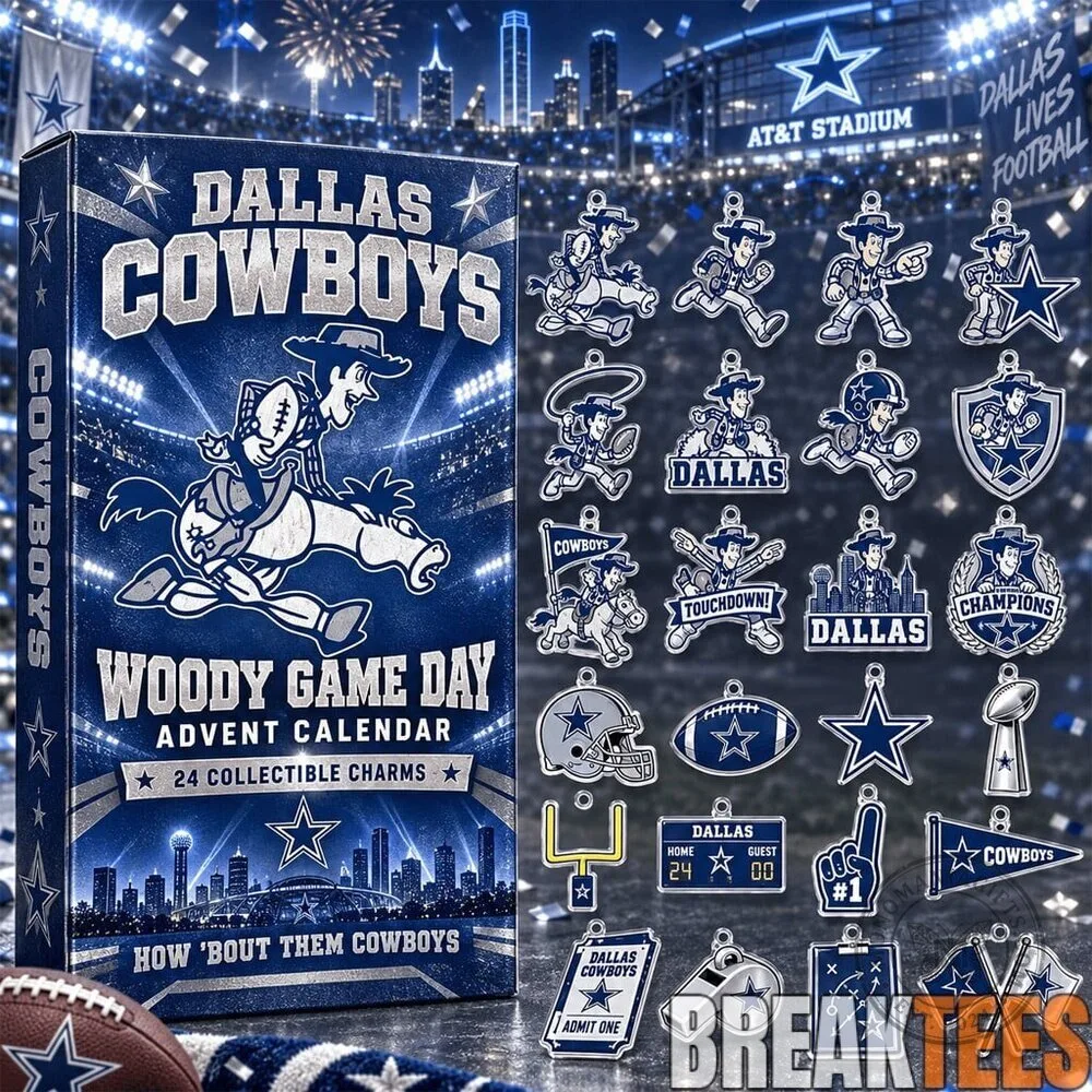 Dallas Cowboys Woody Game Day Advent Calendar 24 Collectible Charms