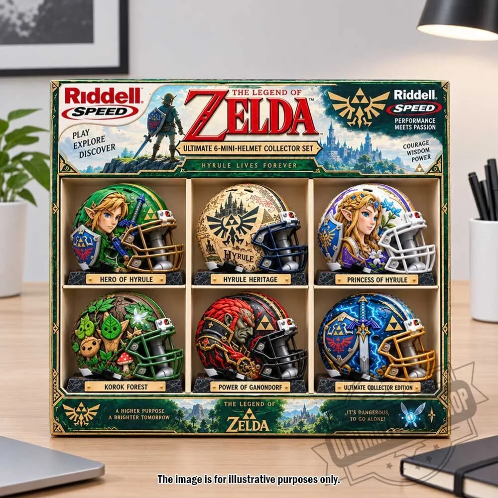 Riddell Speed The Legend of Zelda Ultimate 6-Mini-Helmet Collector Set 2 Riddell Speed The Legend of Zelda Ultimate 6-Mini-Helmet Collector Set