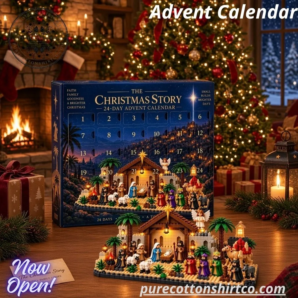 2 Christian Nativity Scene LEGO Advent Calendar & LEGO Building Block Set – 24-Day The Christmas Story Countdown Toy (Choose Op
