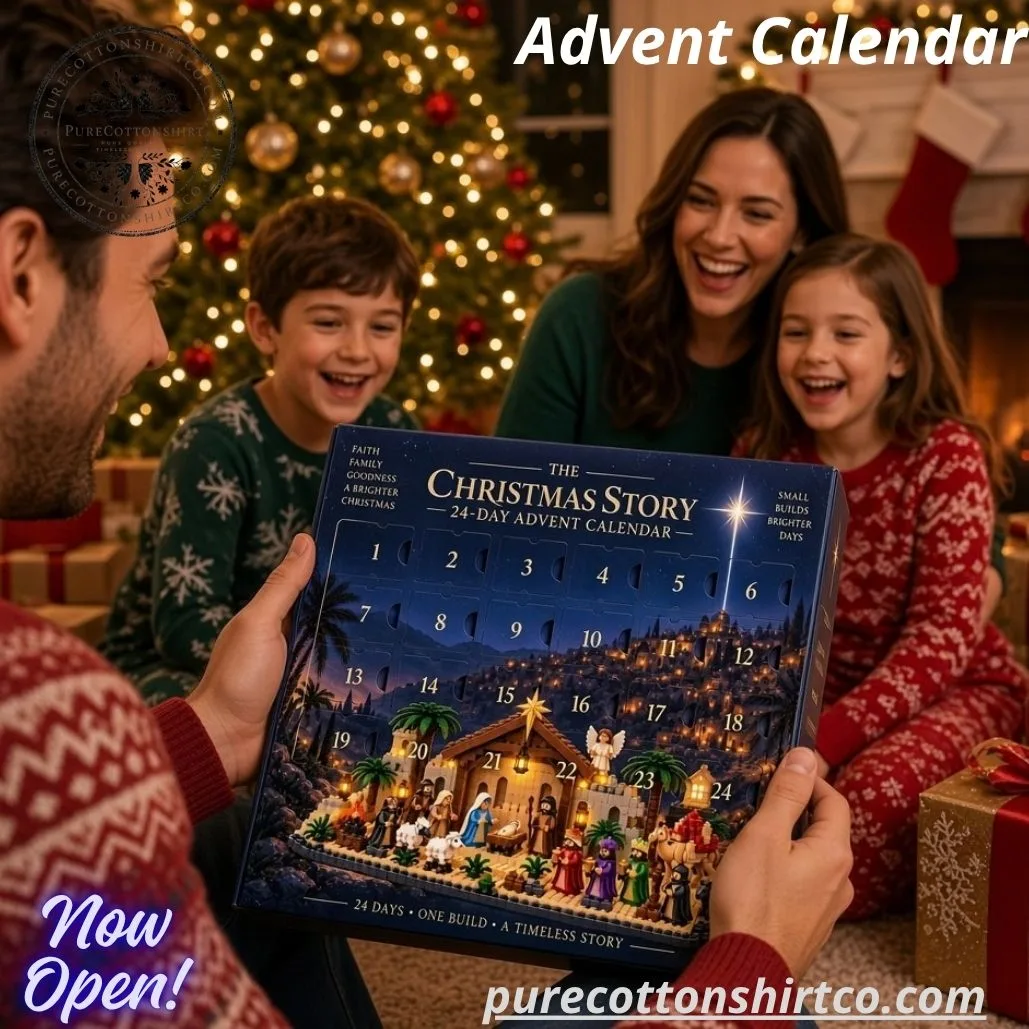 3 Christian Nativity Scene LEGO Advent Calendar & LEGO Building Block Set – 24-Day The Christmas Story Countdown Toy (Choose Op