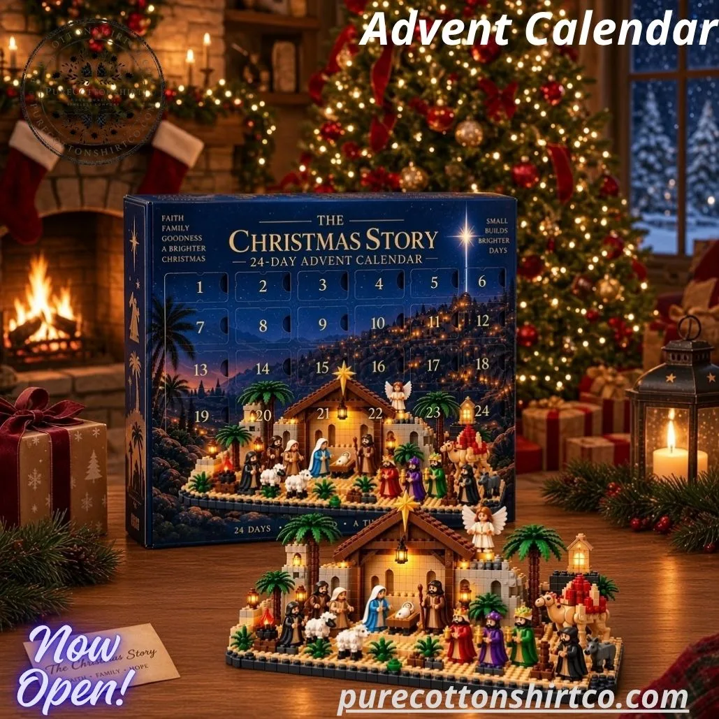 4 Christian Nativity Scene LEGO Advent Calendar & LEGO Building Block Set – 24-Day The Christmas Story Countdown Toy (Choose Op
