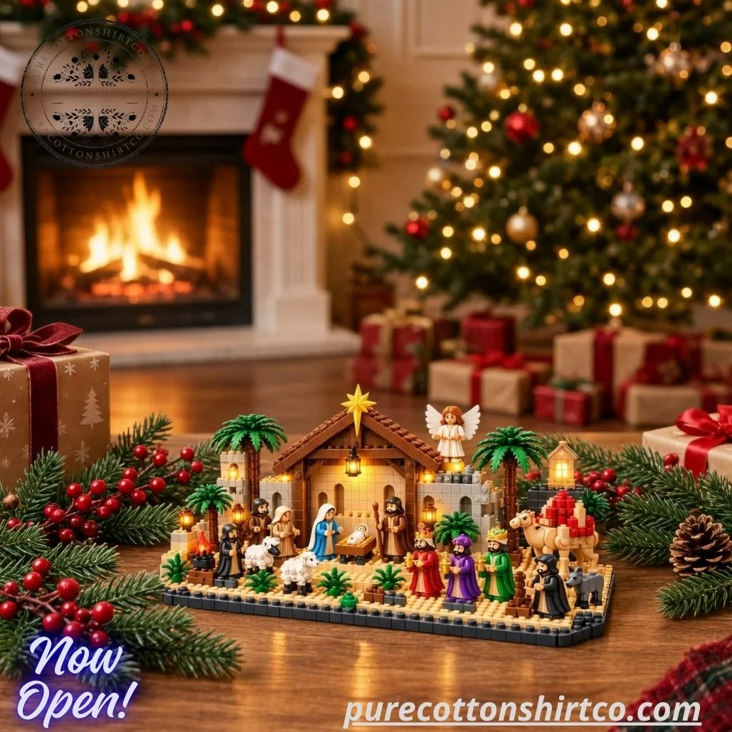 5 Christian Nativity Scene LEGO Advent Calendar & LEGO Building Block Set – 24-Day The Christmas Story Countdown Toy (Choose Op
