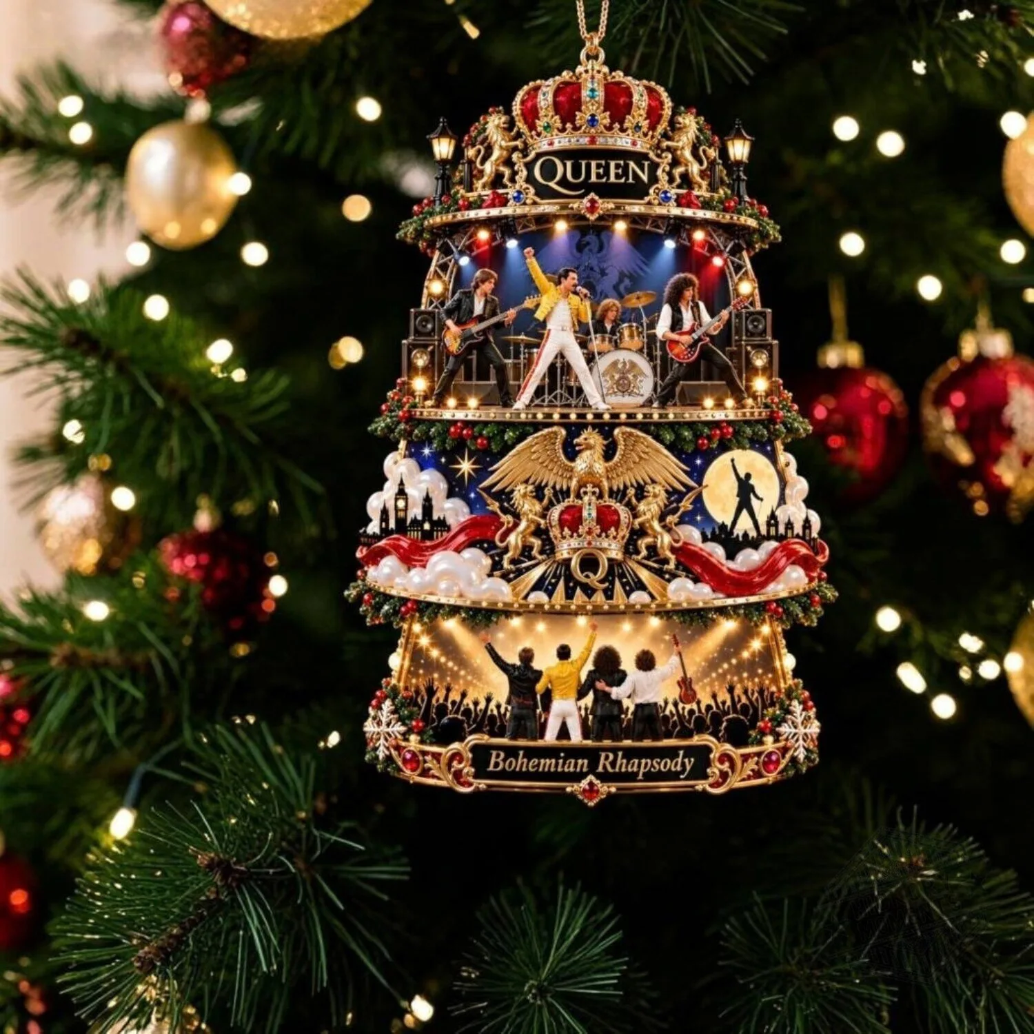 Queen 55th Anniversary Stage Christmas Ornament 2026