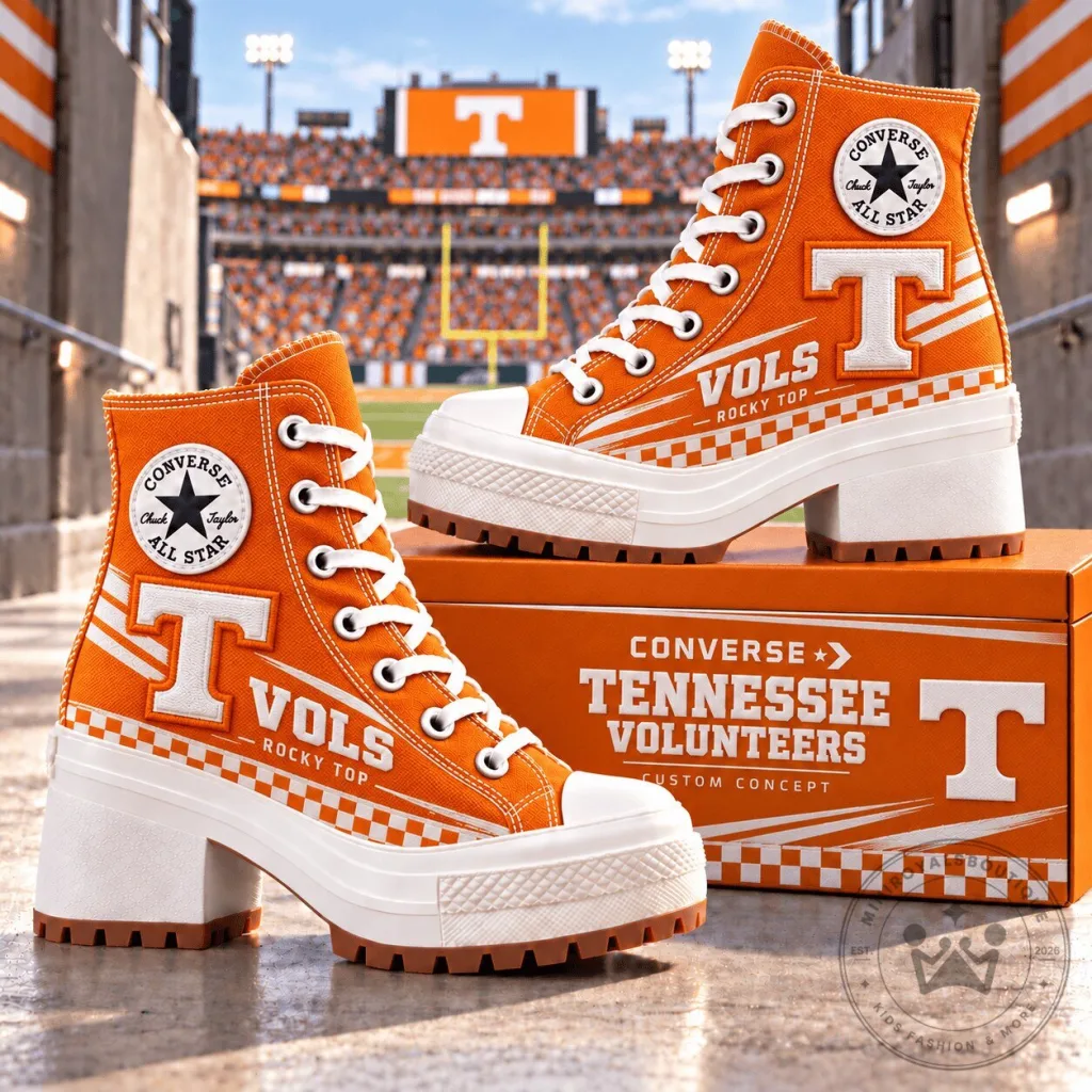 Tennessee Volunteers Rocky Top Heeled High-Top Sneakers Tennessee Volunteers Rocky Top Heeled High-Top Sneakers