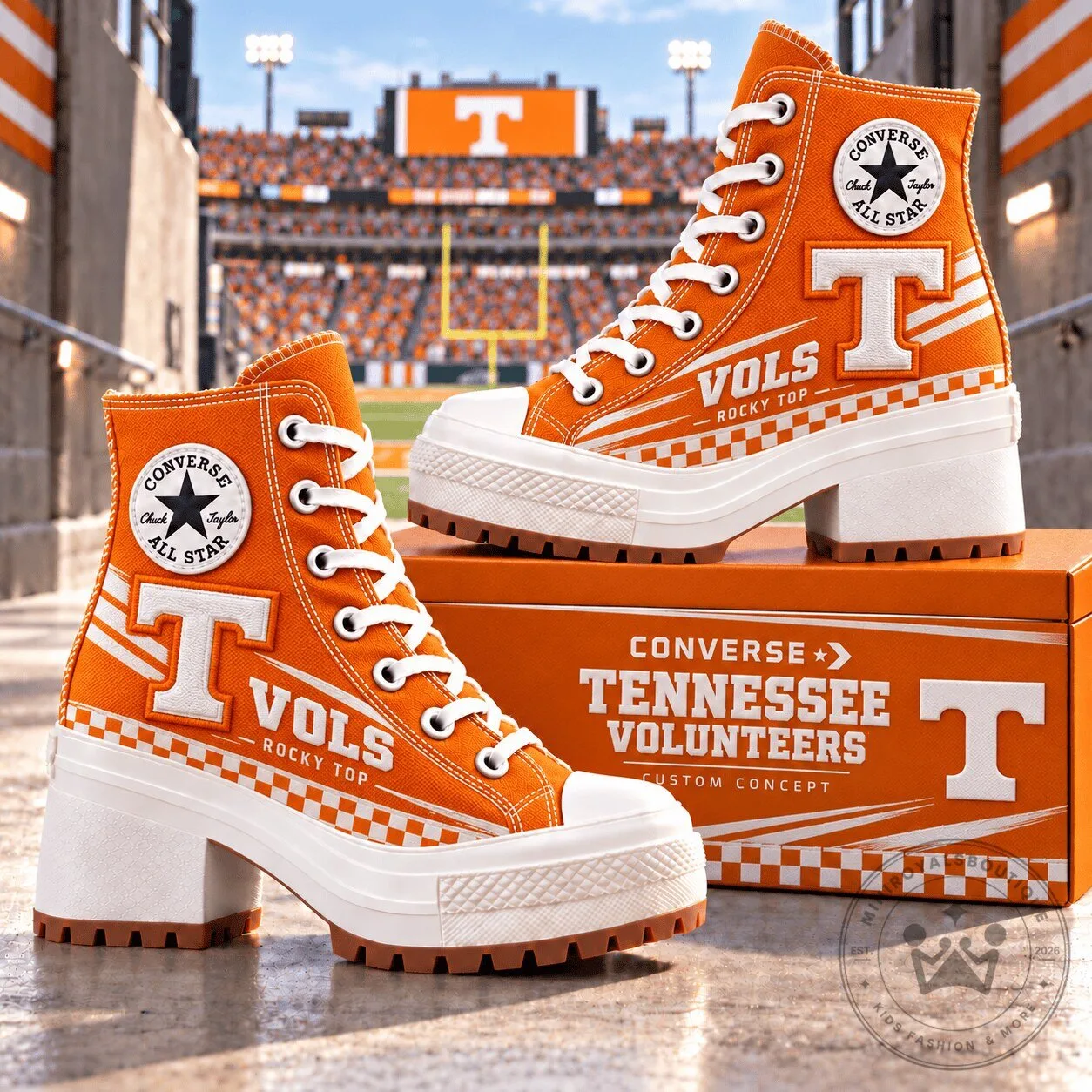 Tennessee Volunteers Rocky Top Heeled High-Top Sneakers