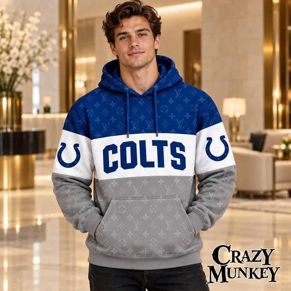 Indianapolis Colts LV Luxury Monogram Concept Fan Hoodie | Apparel