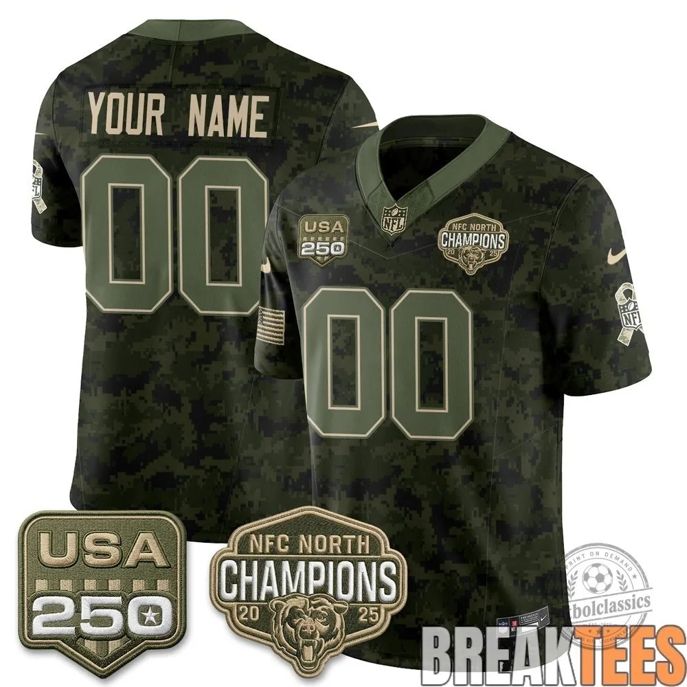 Chicago Bears Salute To Service Custom Football Jersey