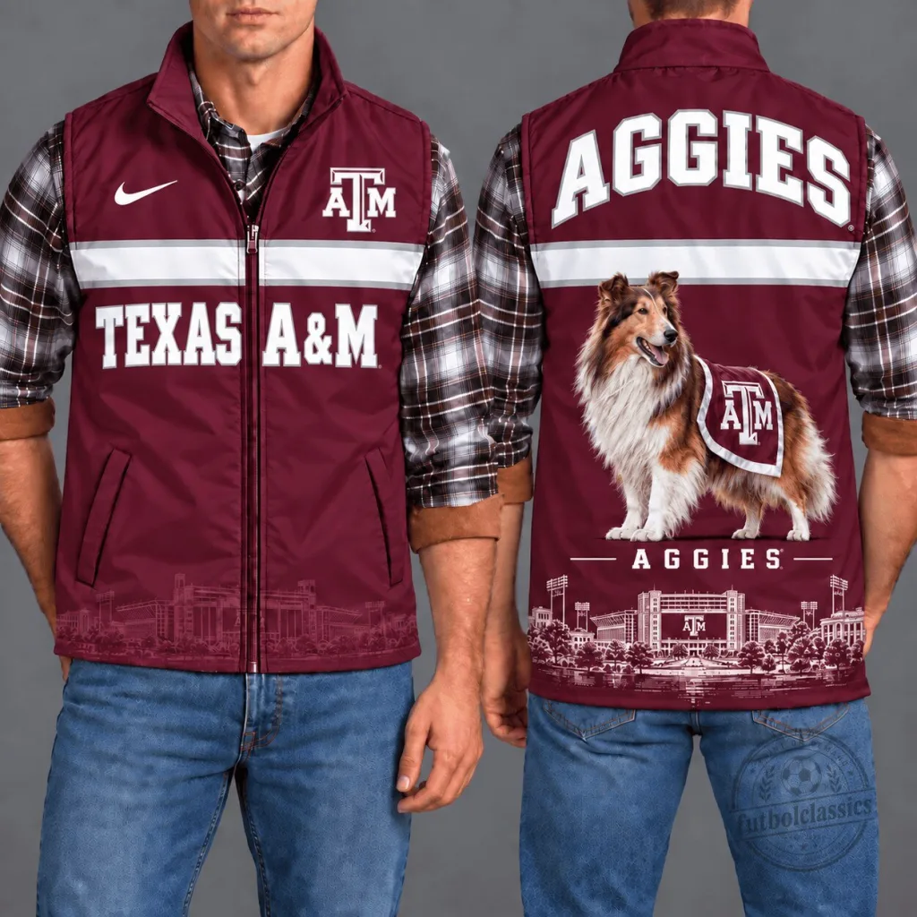 Texas A&M Aggies Maroon Full-Zip Sleeveless Vest Jacket Texas A&M Aggies Maroon Full-Zip Sleeveless Vest Jacket