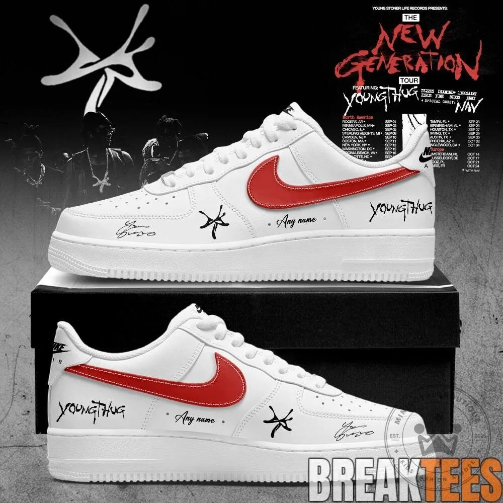 Young Thug The New Generation Tour Custom White Air Force One Shoes 1 Young Thug The New Generation Tour Custom White Air Force One Shoes