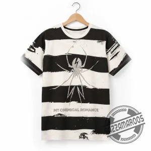 My Chemical Romance Danger Days Spider Black White Striped T-Shirt
