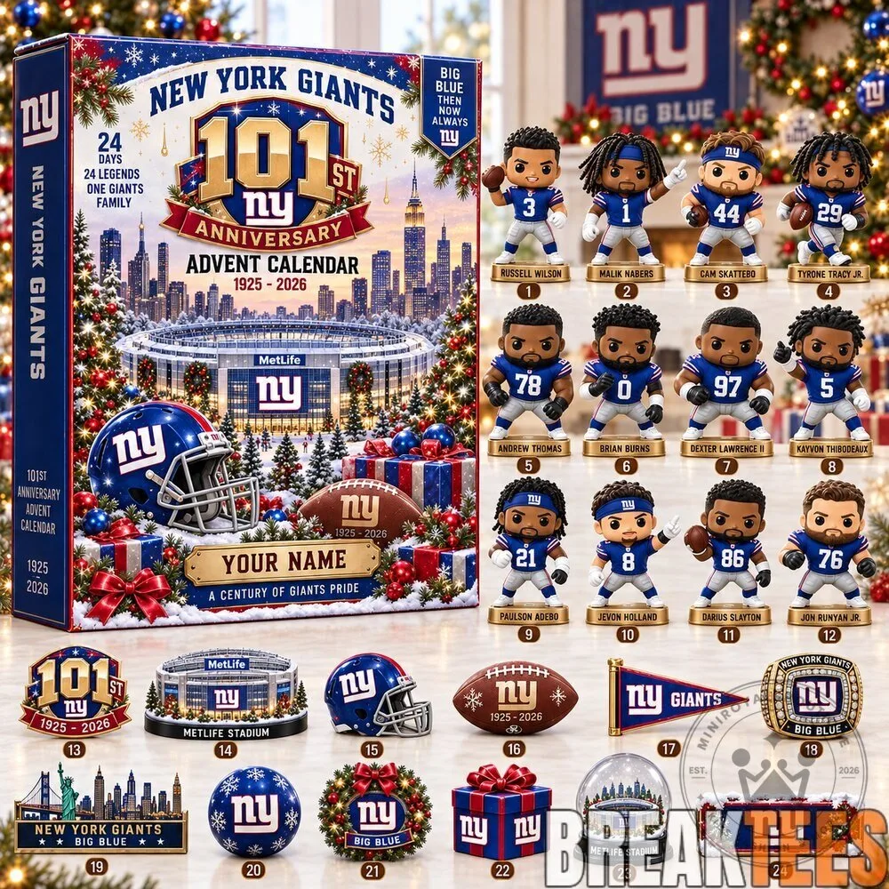 New York Giants 101st Anniversary 2025-2026 Football Advent Calendar Box