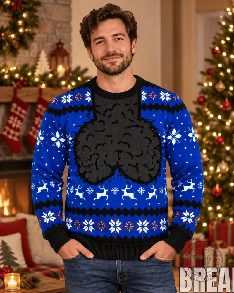 Funny Jingle Balls Blue Ugly Christmas Sweater for Men 5 Funny Jingle Balls Blue Ugly Christmas Sweater for Men