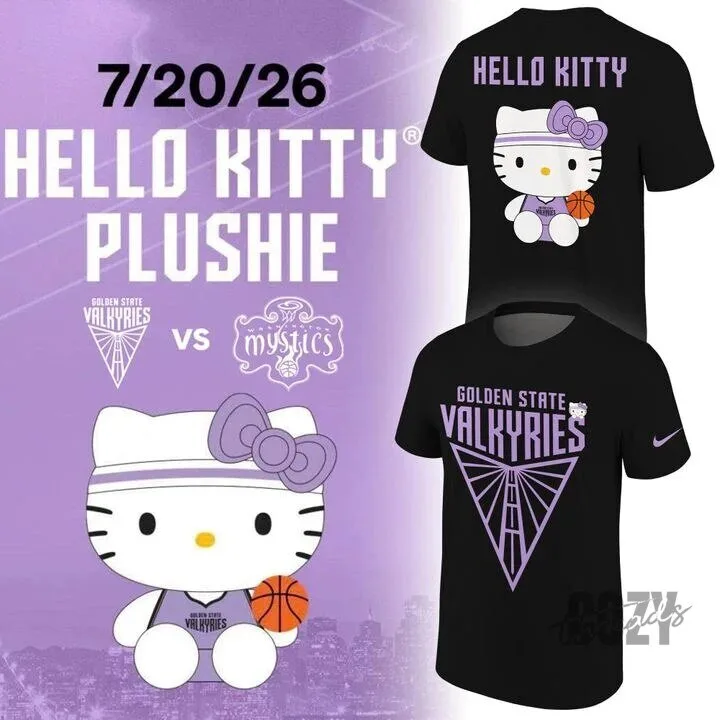 Hello Kitty T-Shirt for Basketball Fans of Golden State Valkyries