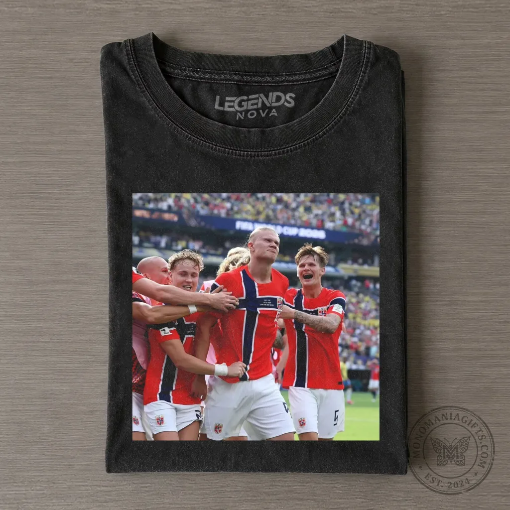 Norway National Team T-Shirt Celebrating Erling Haaland