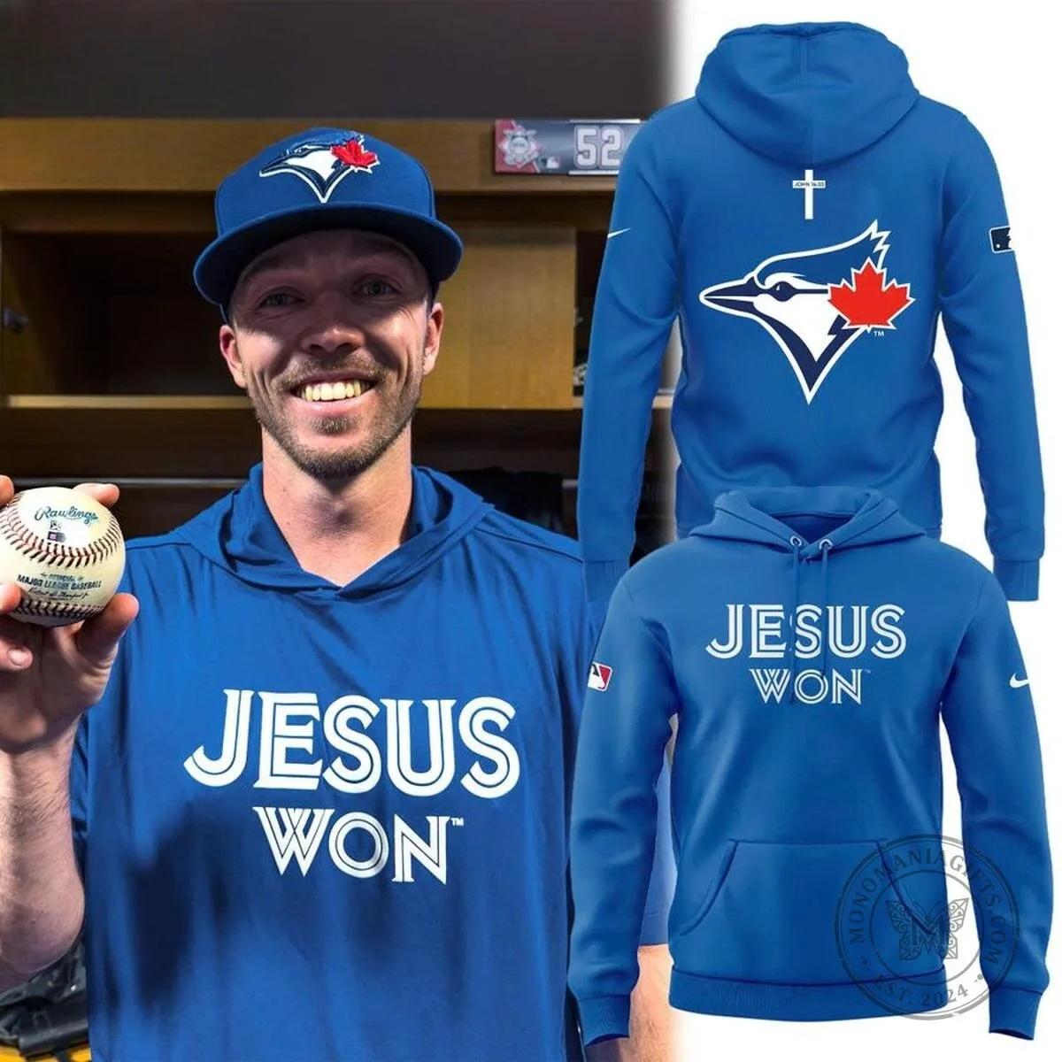 Toronto Blue Jays Jesus Won Baseball Fan Hoodie