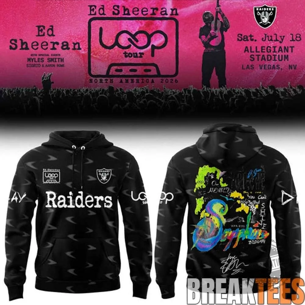 Ed Sheeran The Loop Tour 2026 Las Vegas Raiders Allegiant Stadium Hoodie