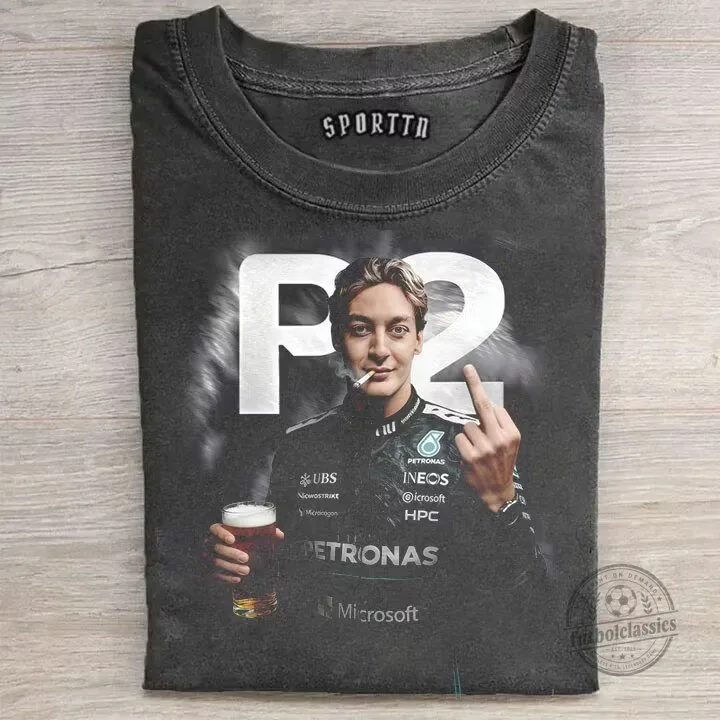 George Russell Formula 1 Racing P2 Graphic T-Shirt