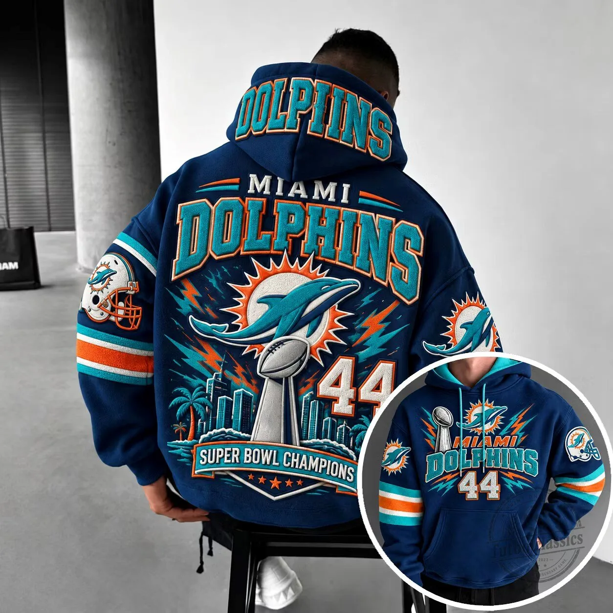 Miami Dolphins Super Bowl Champions Football Team Hoodie