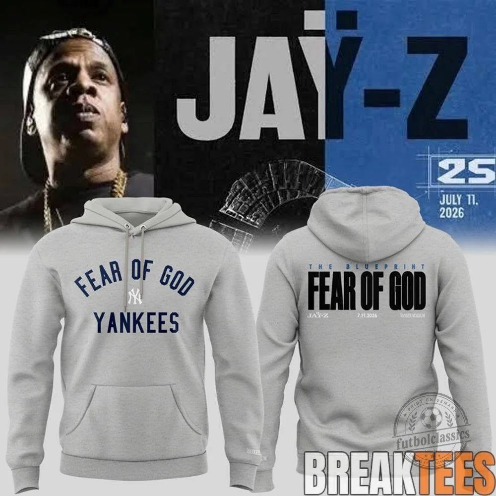 Jay-Z New York Yankees Fear Of God The Blueprint Concert Hoodie